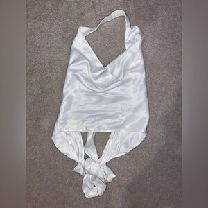Satin effect halter top